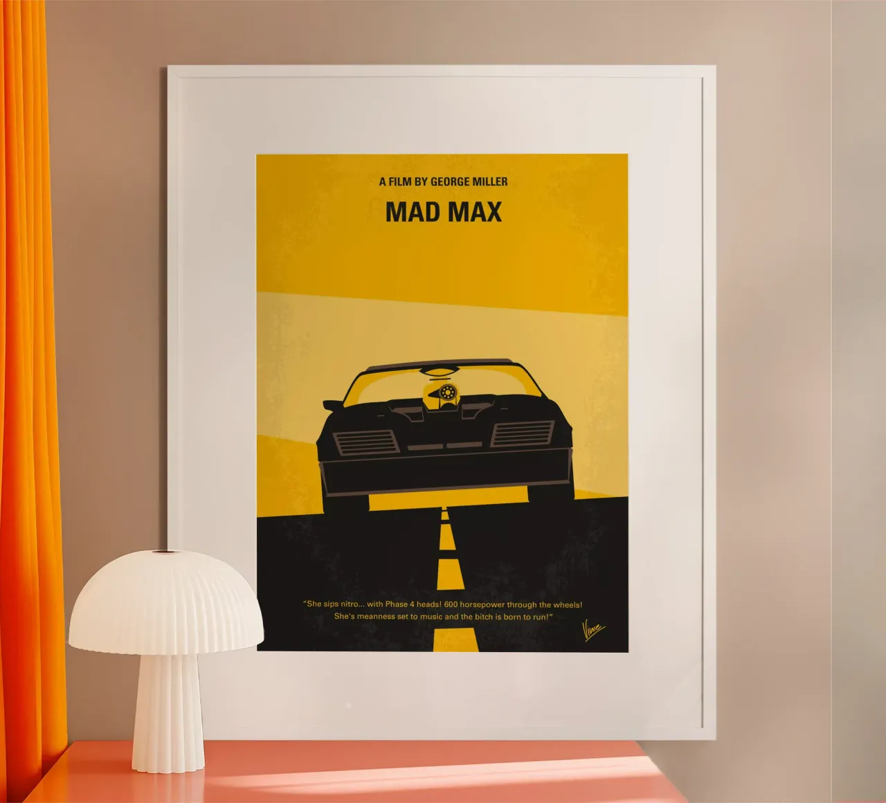 No051 My Mad Max 1 minimal movie poster poster da Chungkong