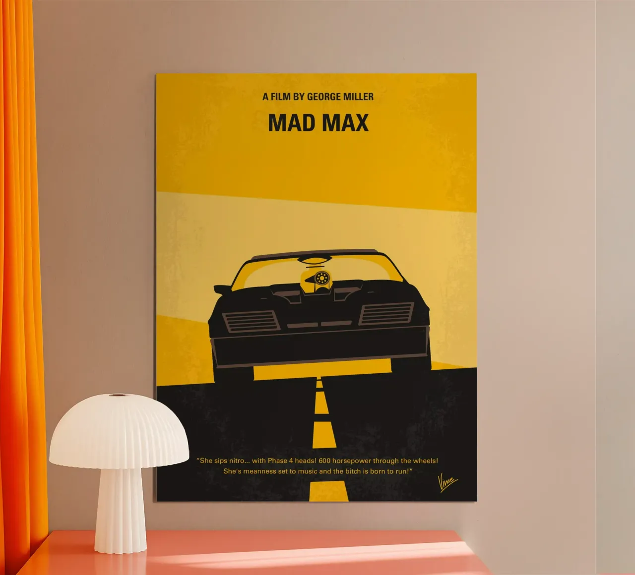 No051 My Mad Max 1 minimal movie poster poster da Chungkong