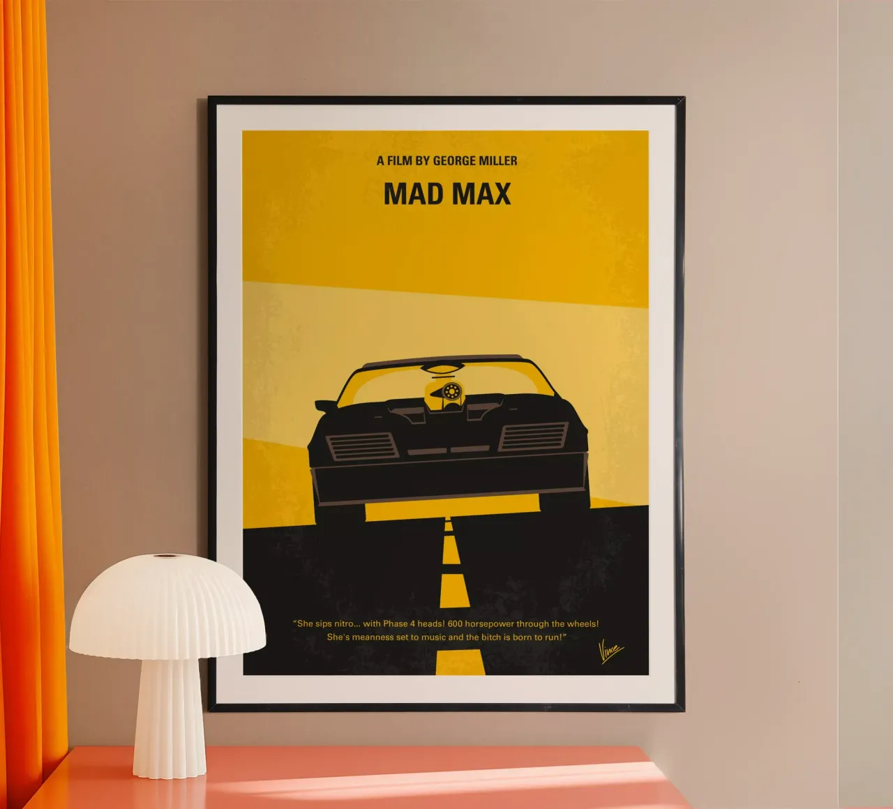 No051 My Mad Max 1 minimal movie poster poster da Chungkong