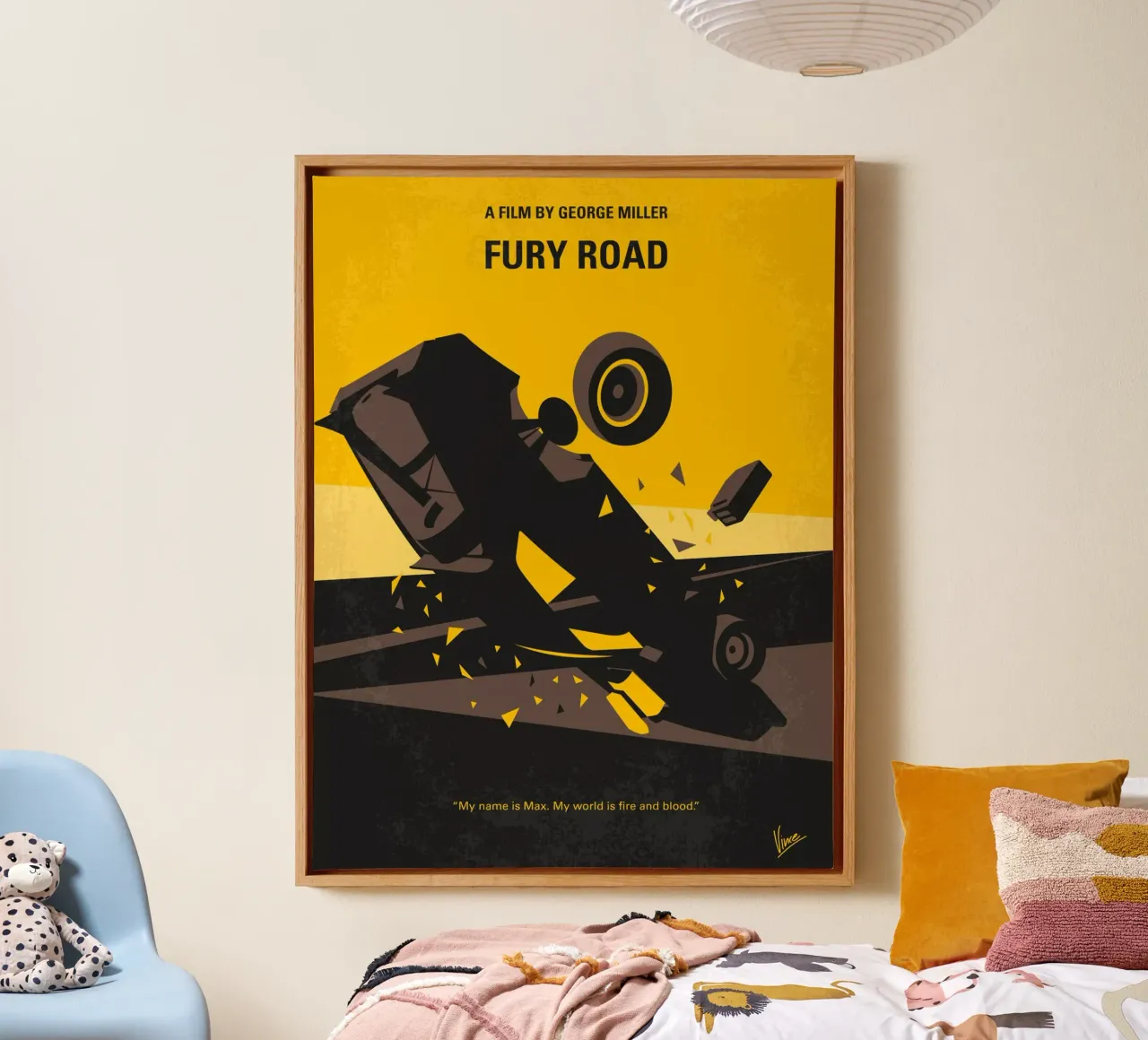 No051 My Mad Max 4 minimal movie poster tela con Cornice a cassetta da Chungkong