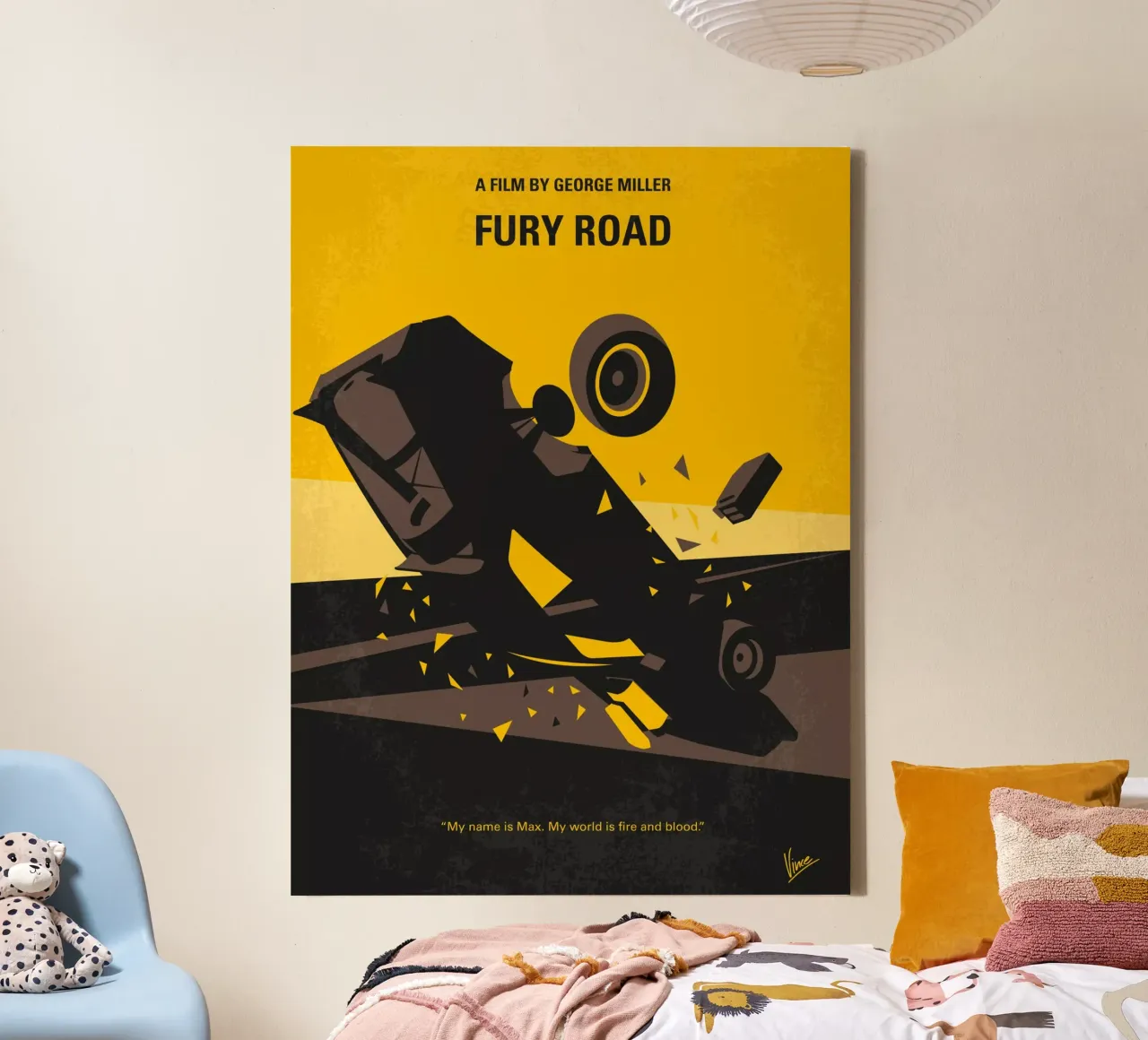 No051 My Mad Max 4 minimal movie poster tela con Cornice a cassetta da Chungkong
