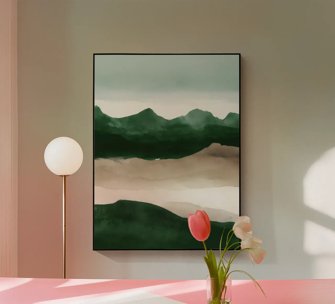 Quiete verde plexiglass da Louise Wilder Studio