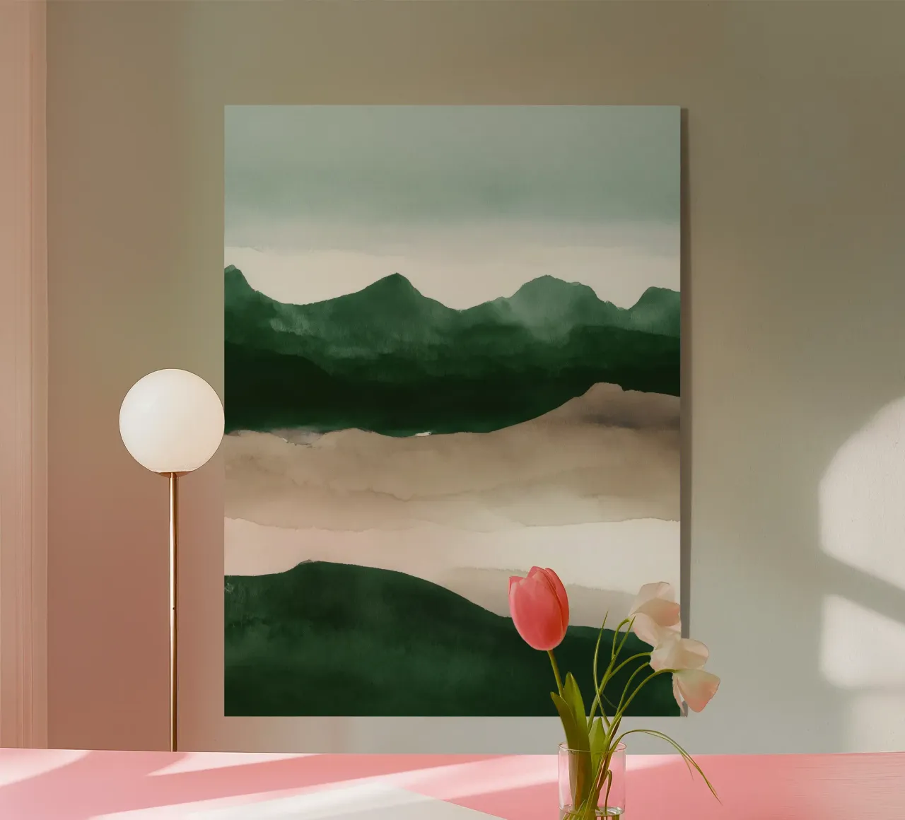 Quiete verde plexiglass da Louise Wilder Studio