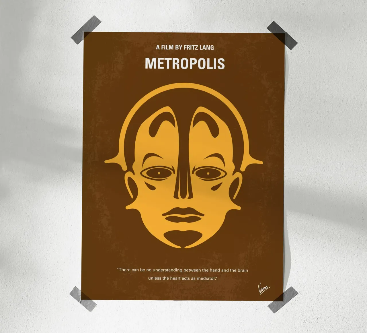 No052 My Metropolis minimal movie poster poster con telaio in alluminio da Chungkong