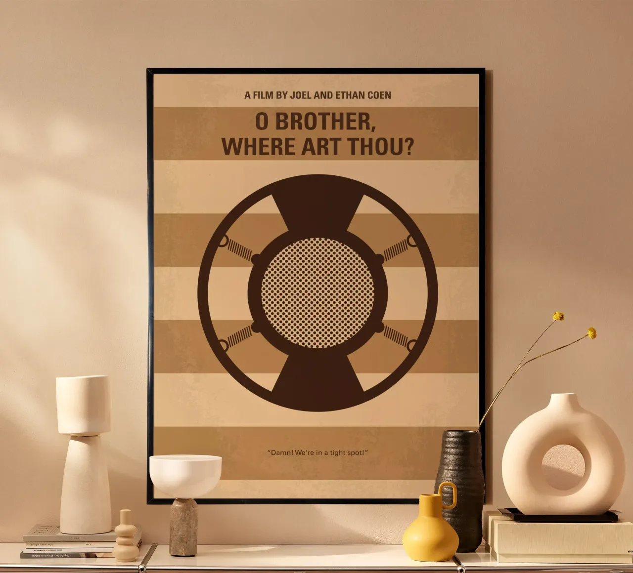 No055 My O Brother Where Art Thou minimal movie poster poster con telaio in legno da Chungkong