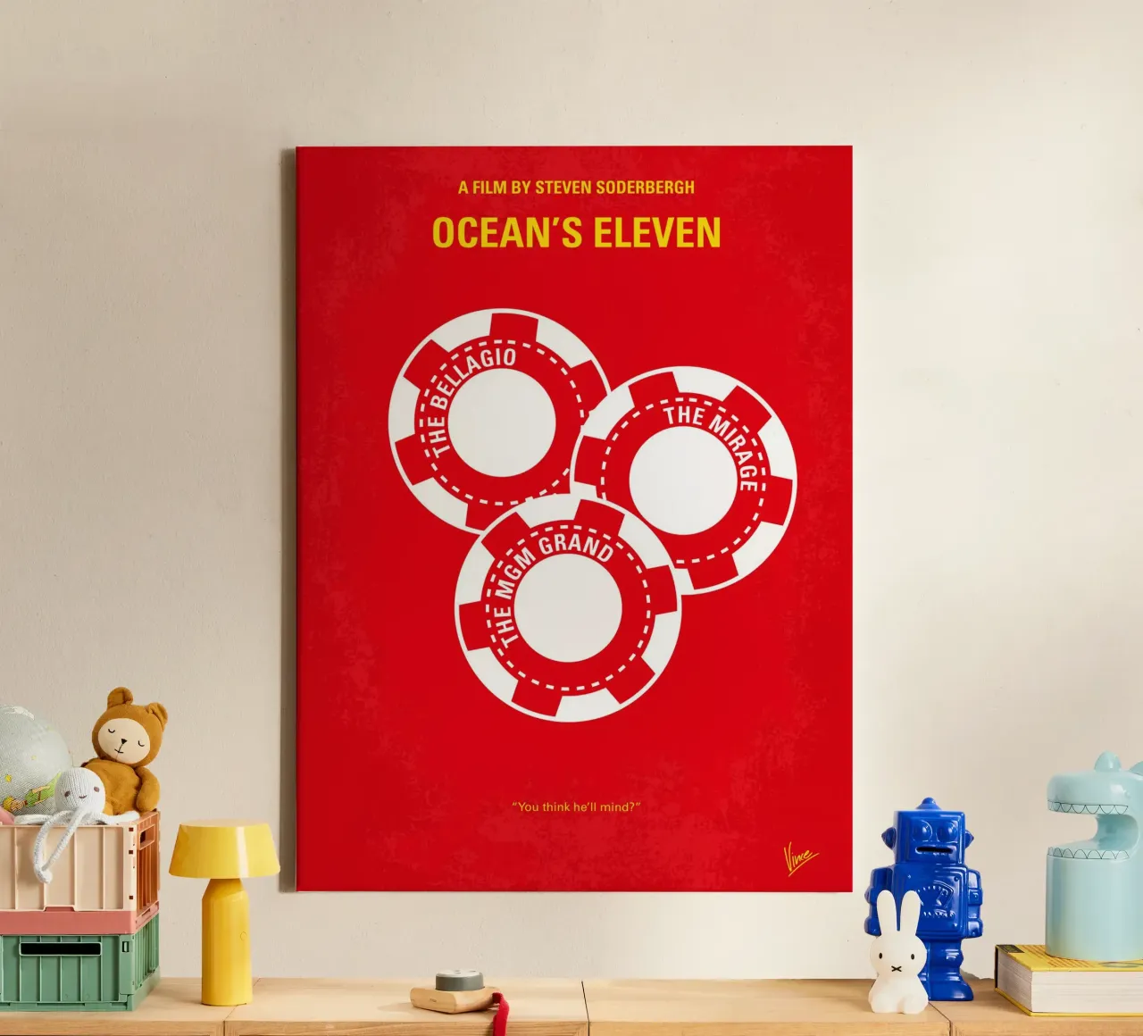 No056 My Oceans 11 minimal movie poster tela con Cornice a cassetta da Chungkong