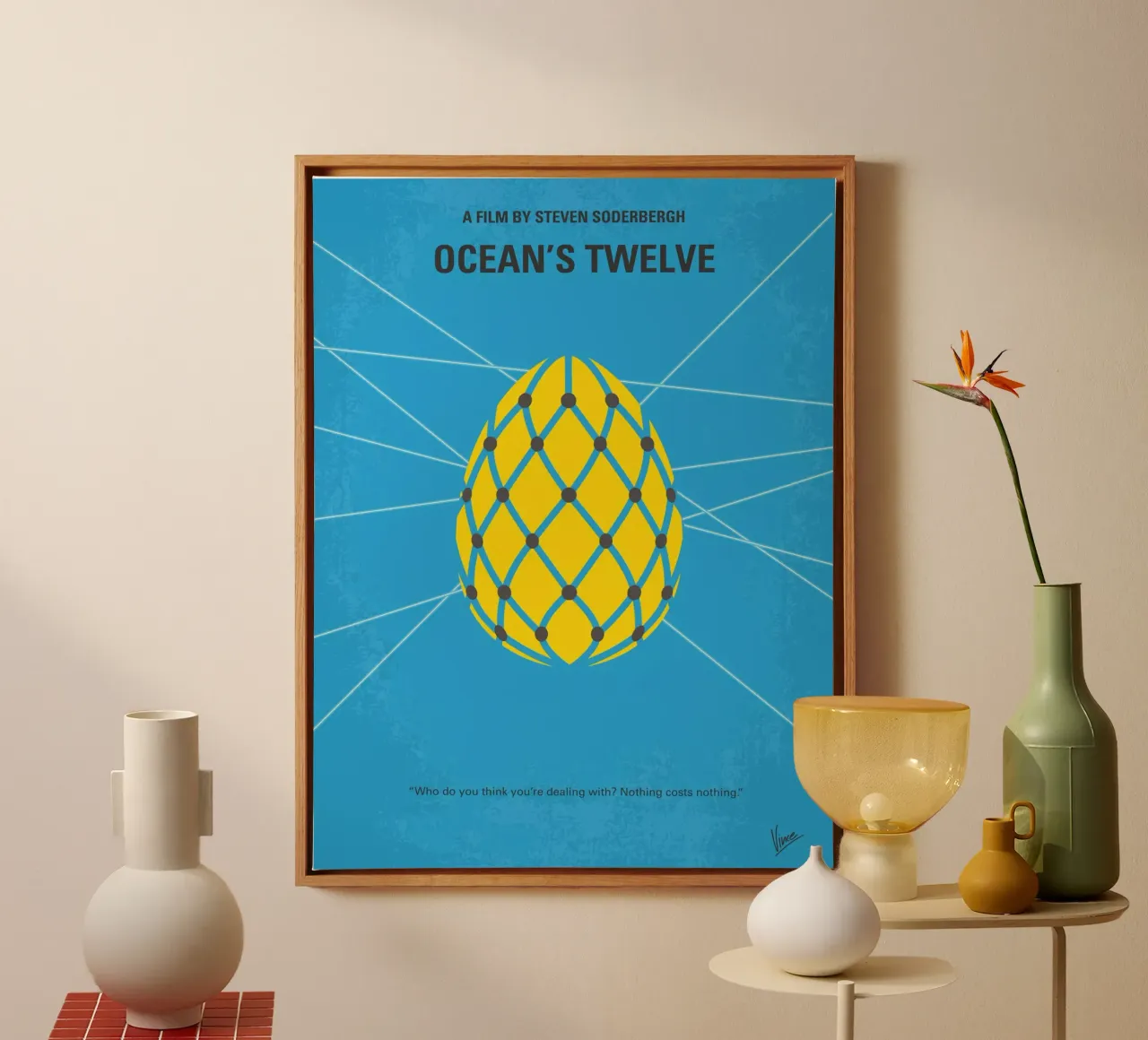 No057 My Oceans 12 minimal movie poster canvas met Baklijst van Chungkong
