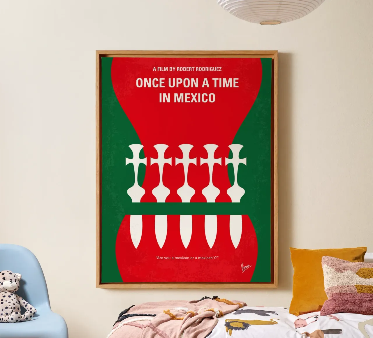No058 My once upon a time in mexico minimal movie poster tela da Chungkong
