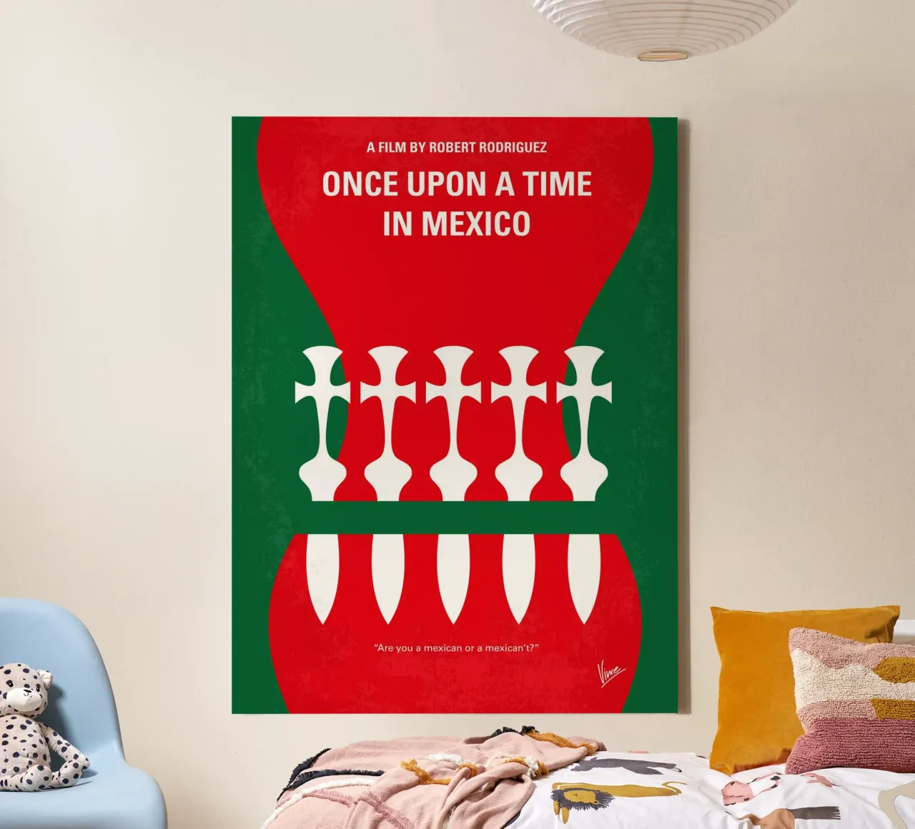 No058 My once upon a time in mexico minimal movie poster tela da Chungkong