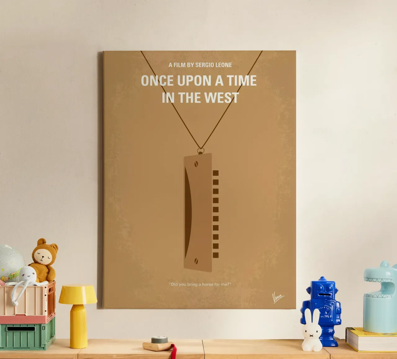 No059 My once upon a time in the west minimal movie poster tela da Chungkong