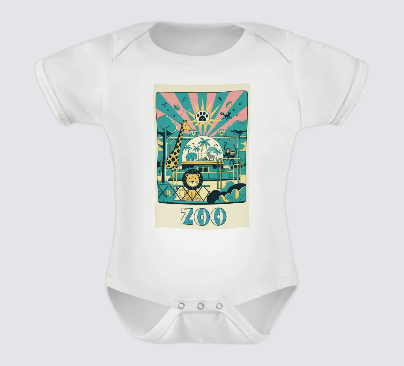 Ausblenden Kurzarm Babybody von The Little Animals Club
