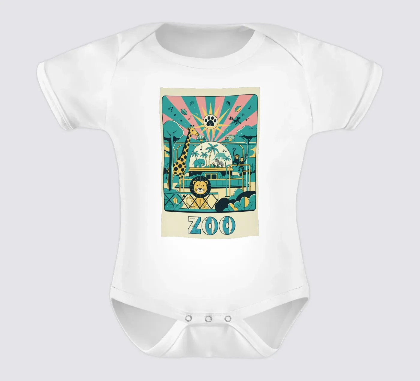Ausblenden Kurzarm Babybody von The Little Animals Club