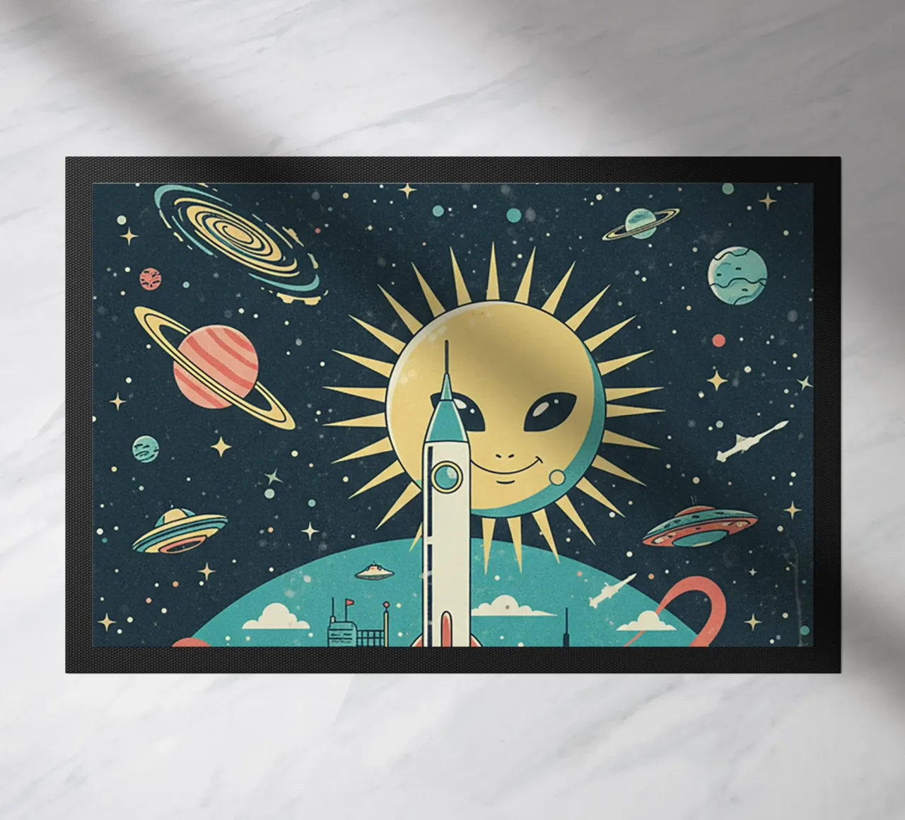 space doormat by The Little Animals Club