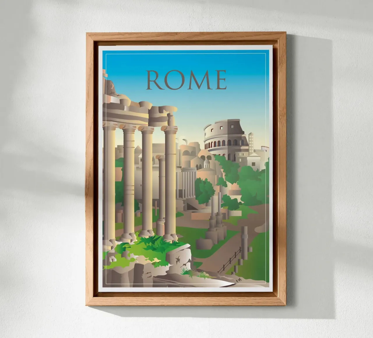 Scena del Colosseo di Roma alluminio dibond da Charnwood Prints