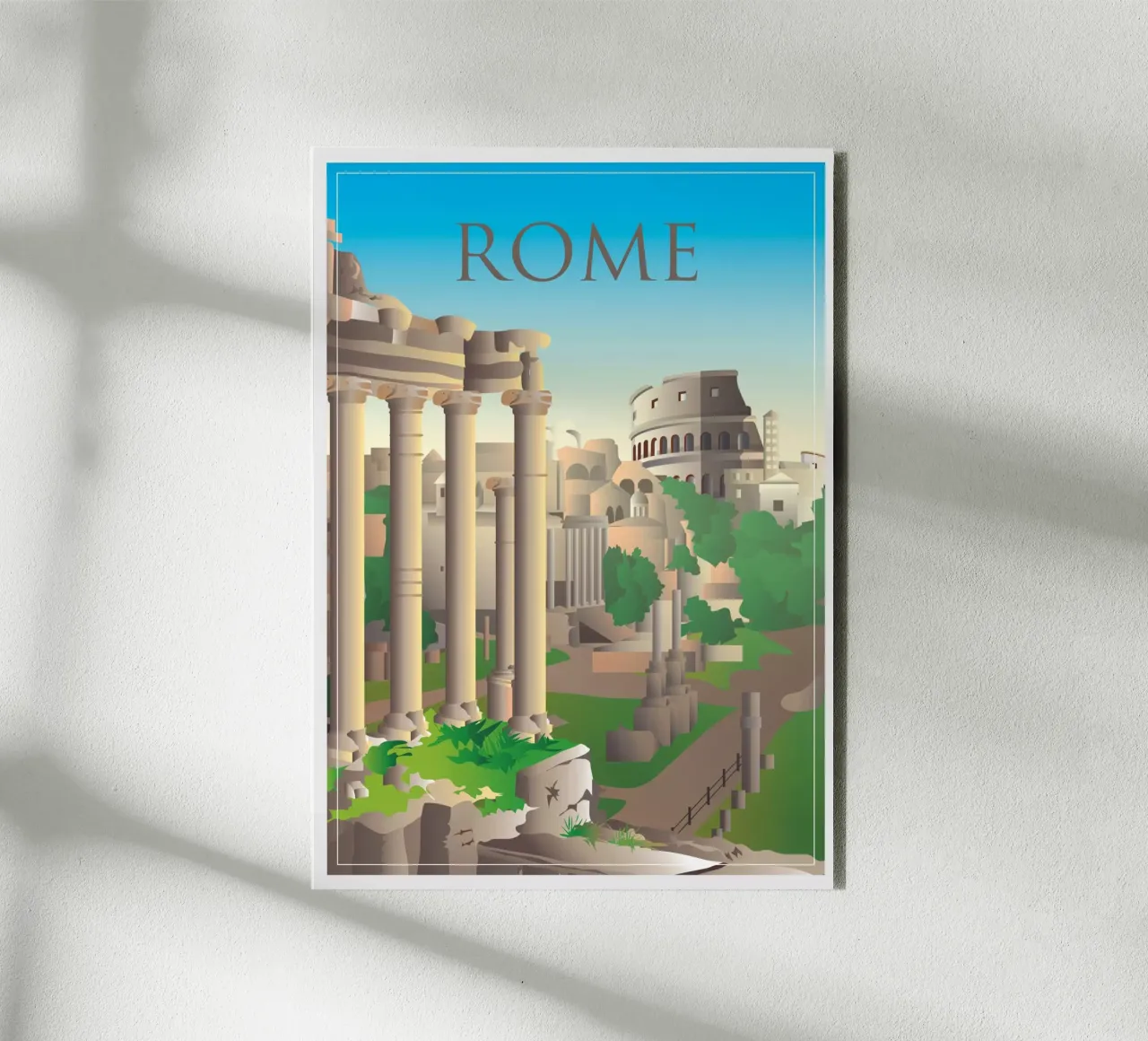 Scena del Colosseo di Roma alluminio dibond da Charnwood Prints
