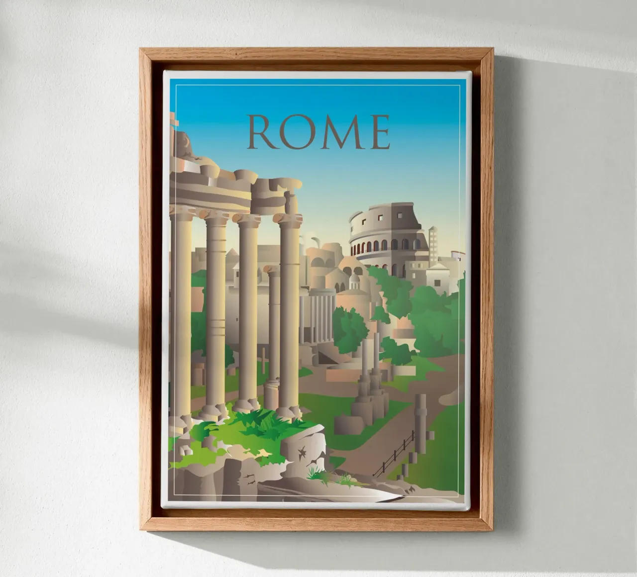 Scène du Colisée de Rome toile de Charnwood Prints