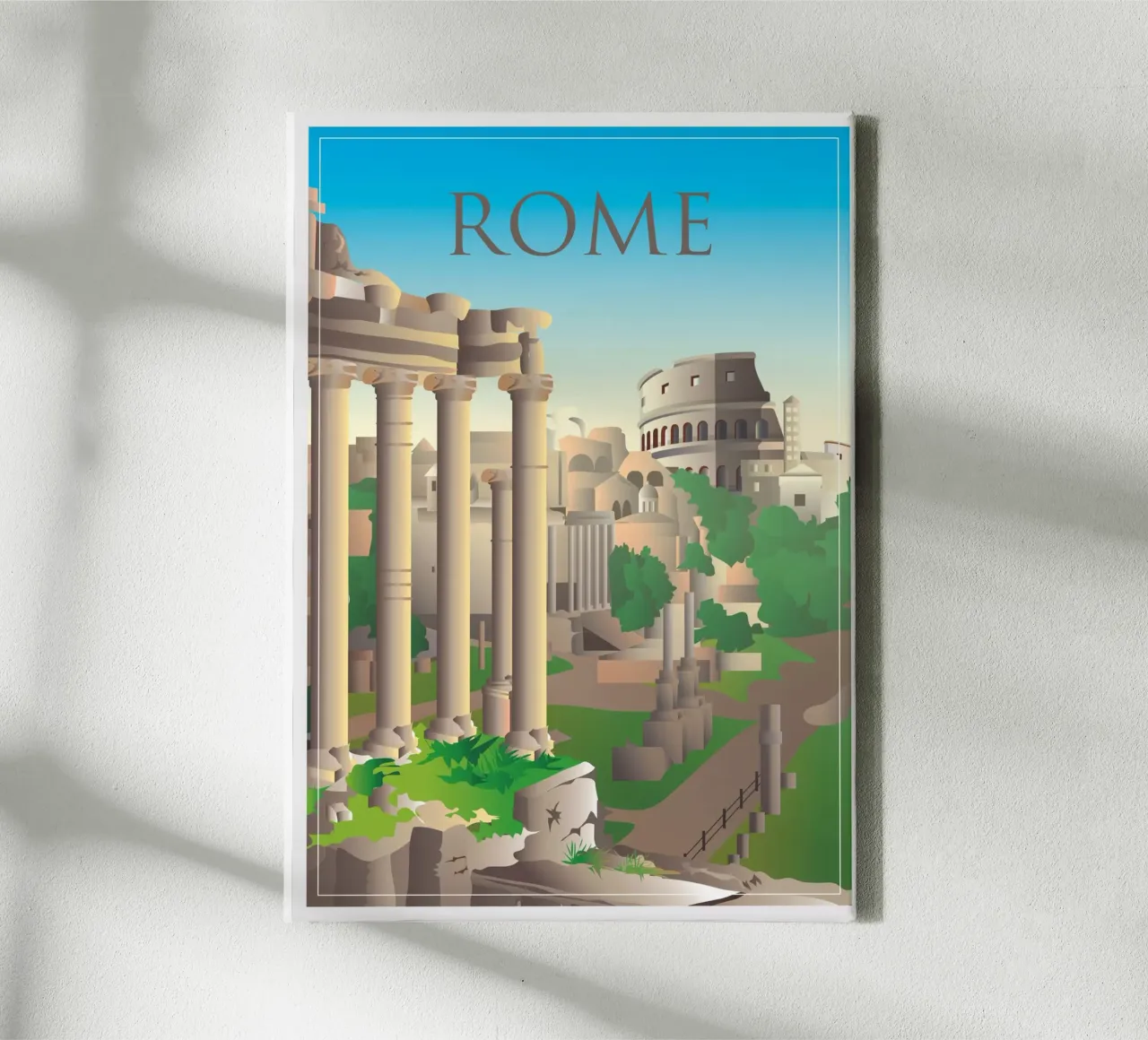 Scène du Colisée de Rome toile de Charnwood Prints