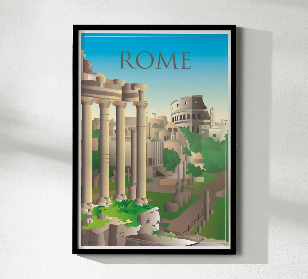 Scena del Colosseo di Roma carta hahnemühle da Charnwood Prints