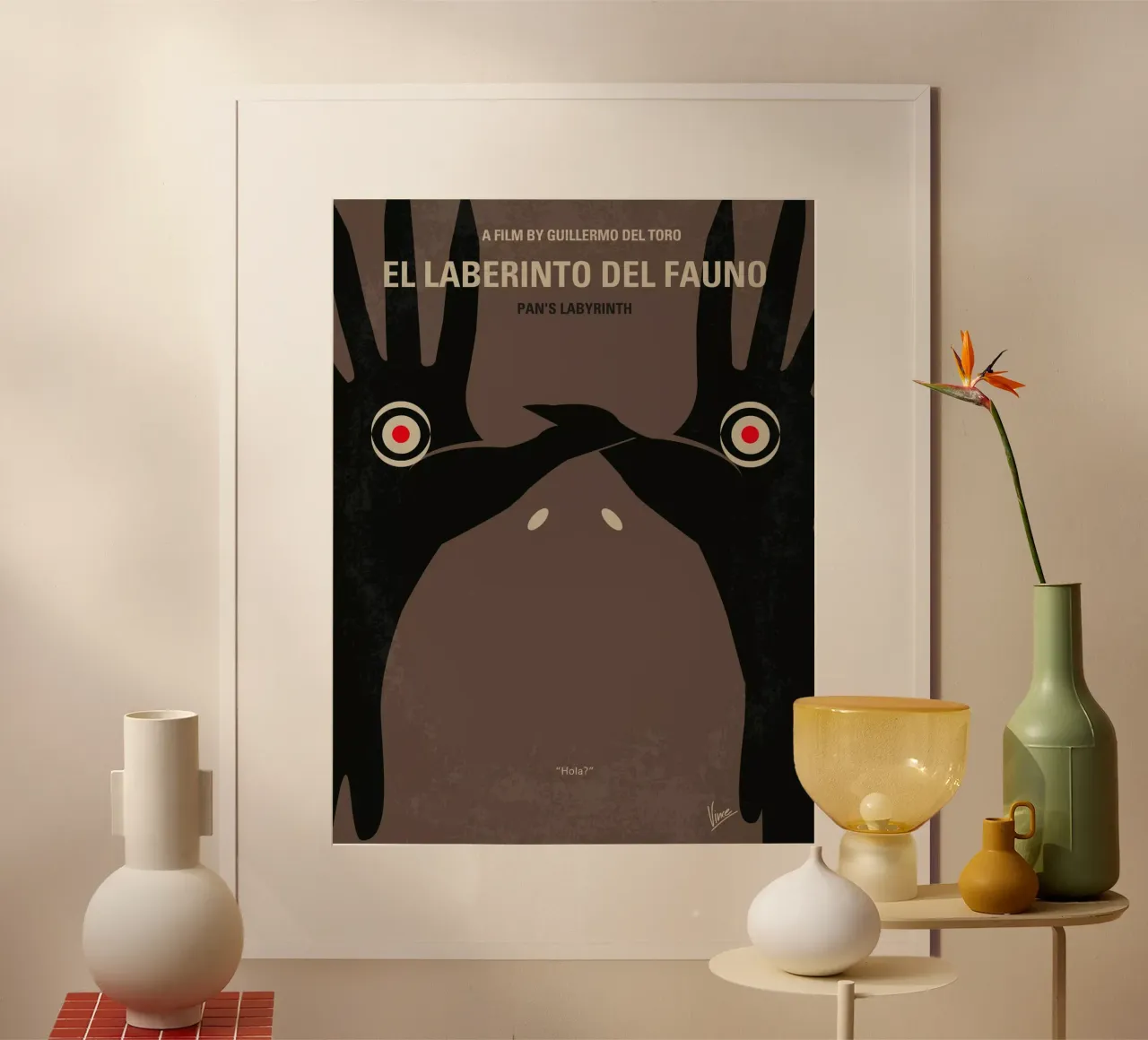No061 My Pans Labyrinth minimal movie poster poster con telaio in legno da Chungkong