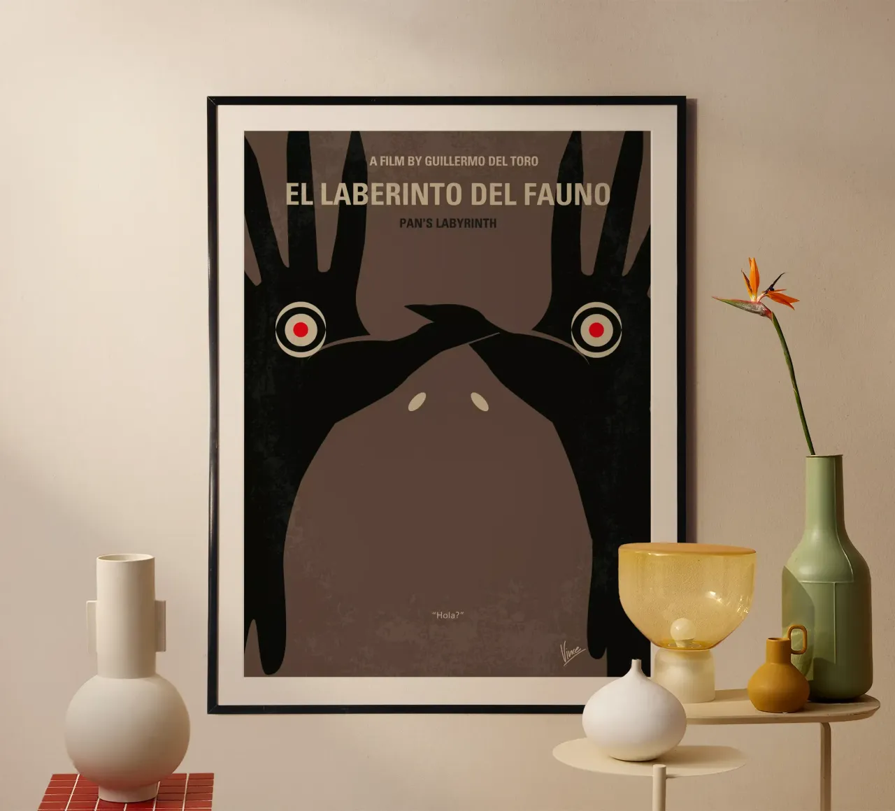No061 My Pans Labyrinth minimal movie poster poster con telaio in legno da Chungkong