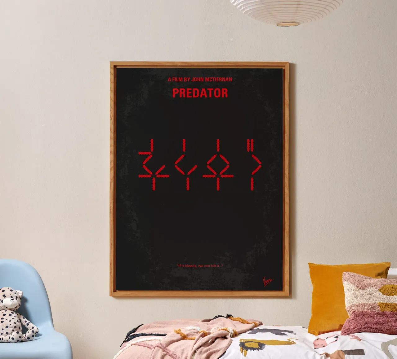 No066 My predator minimal movie poster alluminio dibond da Chungkong