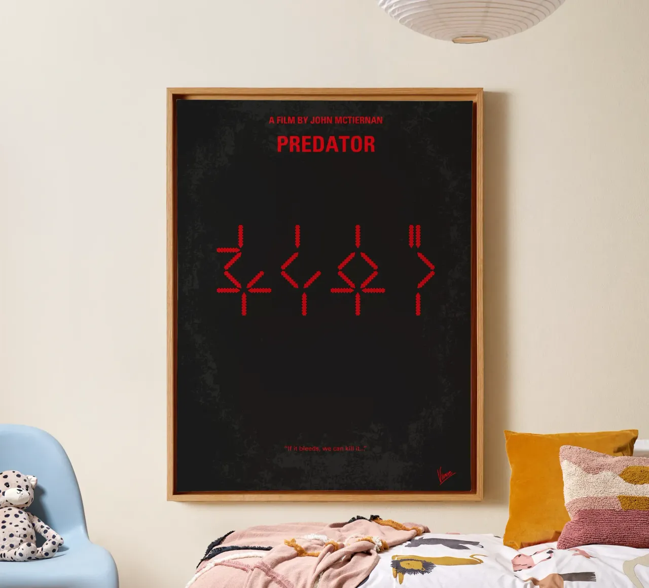 No066 My predator minimal movie poster tela con Cornice a cassetta da Chungkong