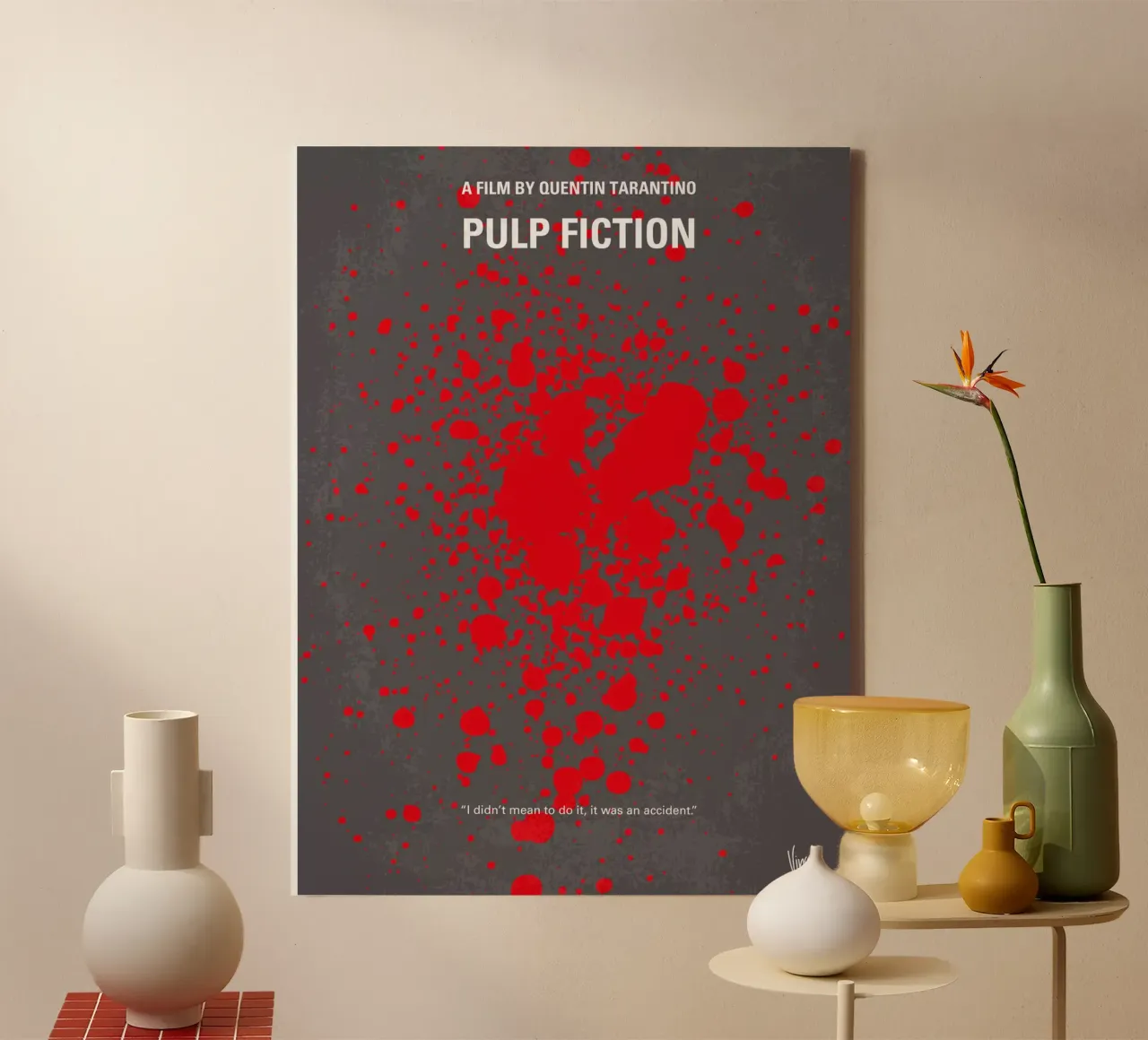 No067 My Pulp Fiction minimal movie poster tela con Cornice a cassetta da Chungkong