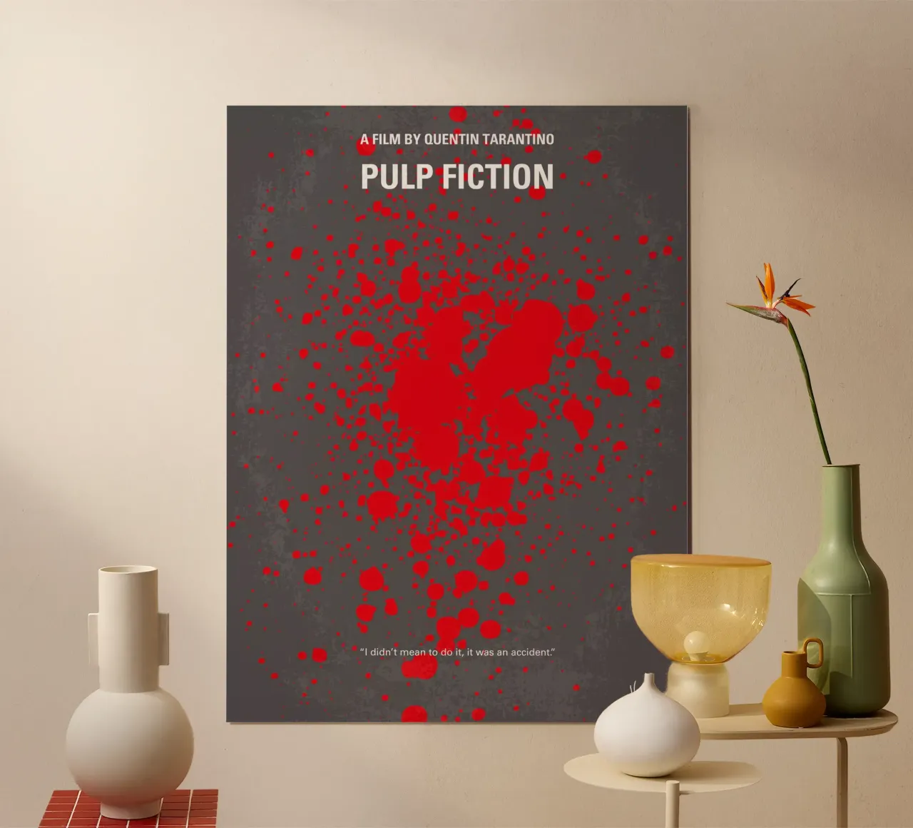 No067 My Pulp Fiction minimal movie poster poster con telaio in plastica da Chungkong