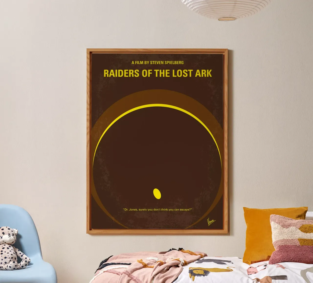 No068 My Raiders of the Lost Ark minimal movie poster alluminio dibond da Chungkong