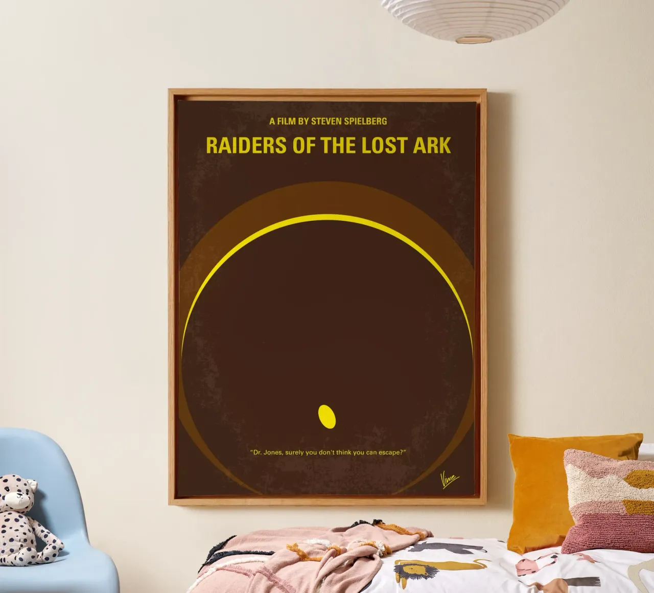 No068 My Raiders of the Lost Ark minimal movie poster tela con Cornice a cassetta da Chungkong