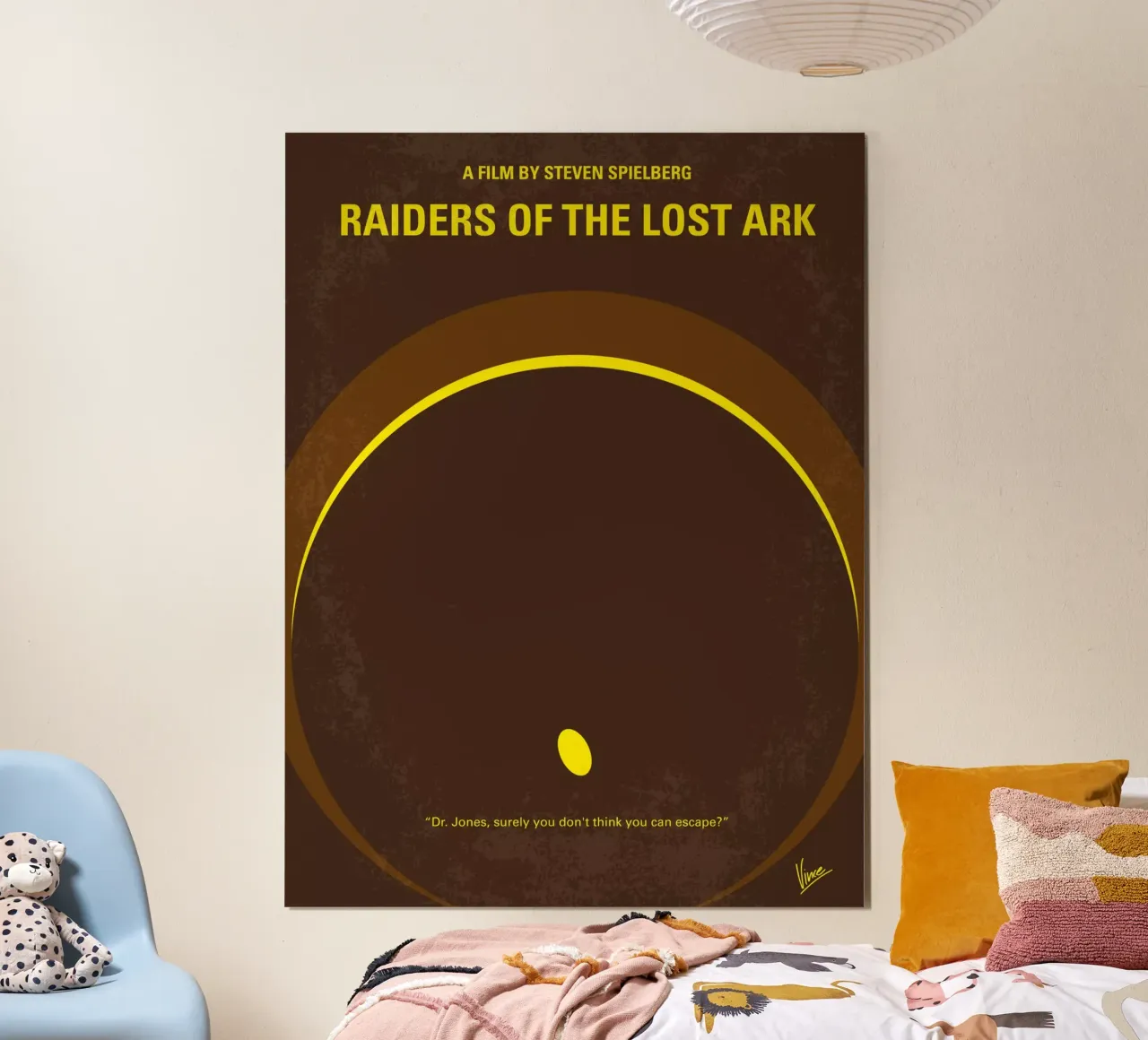 No068 My Raiders of the Lost Ark minimal movie poster poster con telaio in plastica da Chungkong