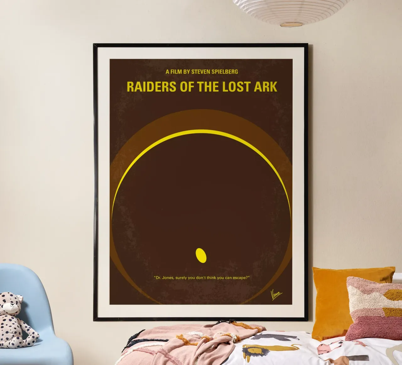 No068 My Raiders of the Lost Ark minimal movie poster poster con telaio in plastica da Chungkong