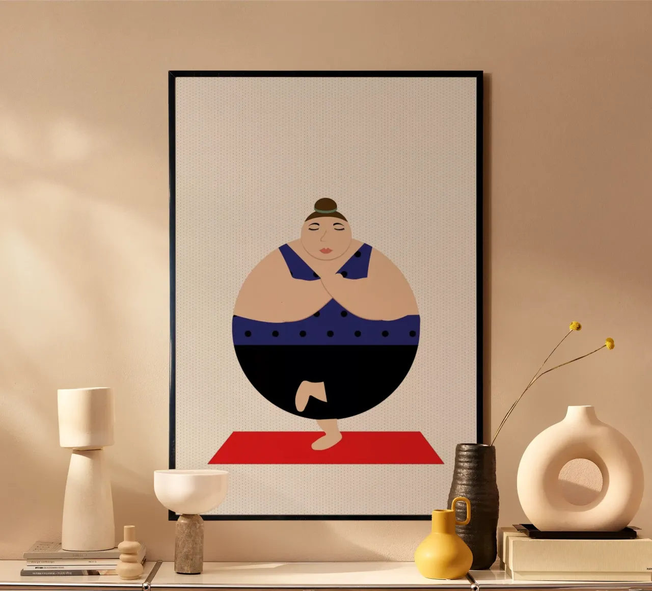 Yoginis Bright 3 poster con telaio in alluminio da Maria Kritzas