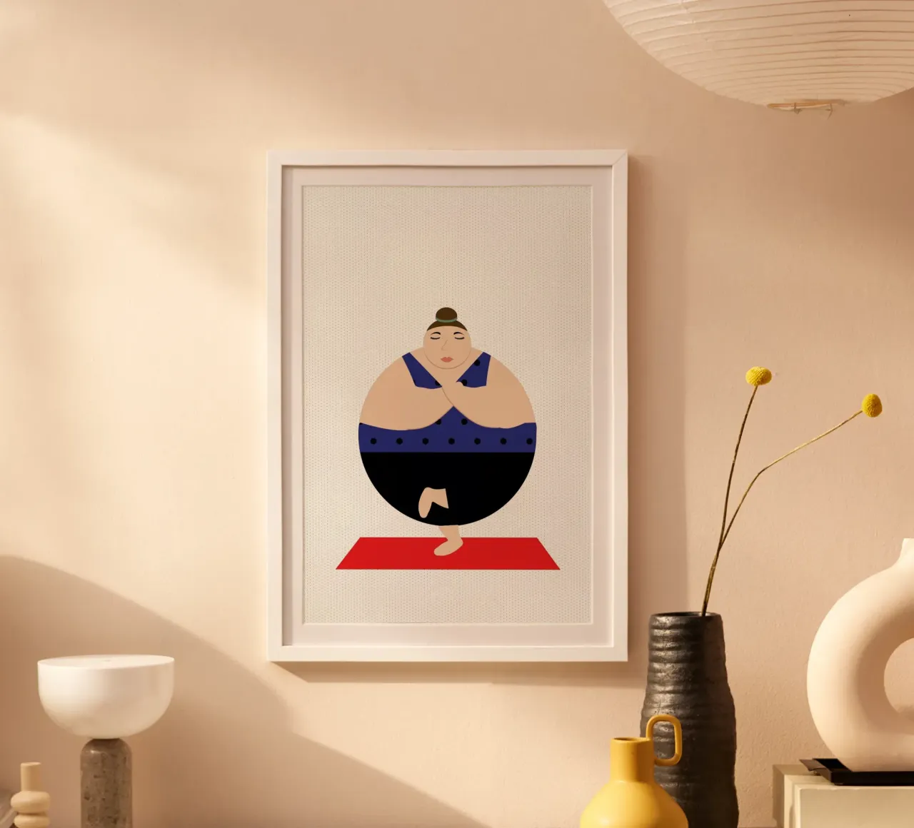 Yoginis Bright 3 poster con telaio in alluminio da Maria Kritzas