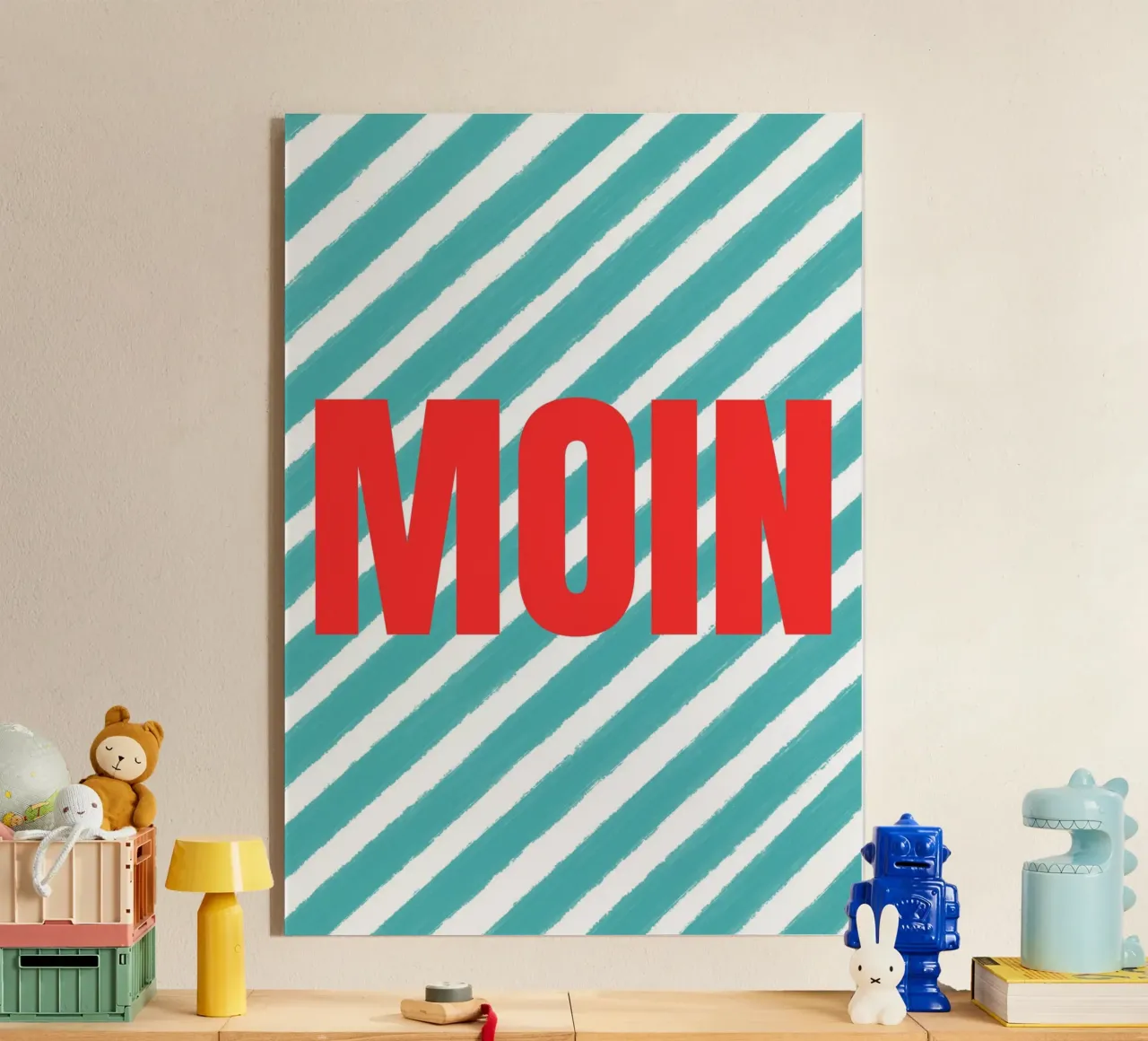 Ja Moin acryl van Tabea Jule