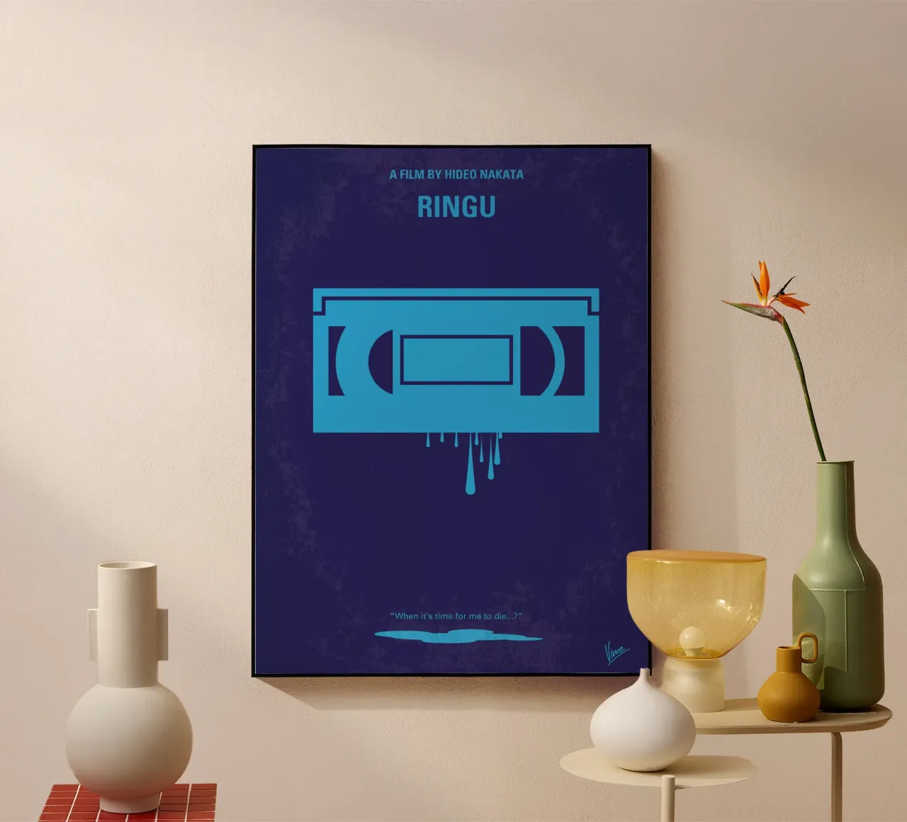 No070 My Ringu minimal movie poster plexiglass da Chungkong