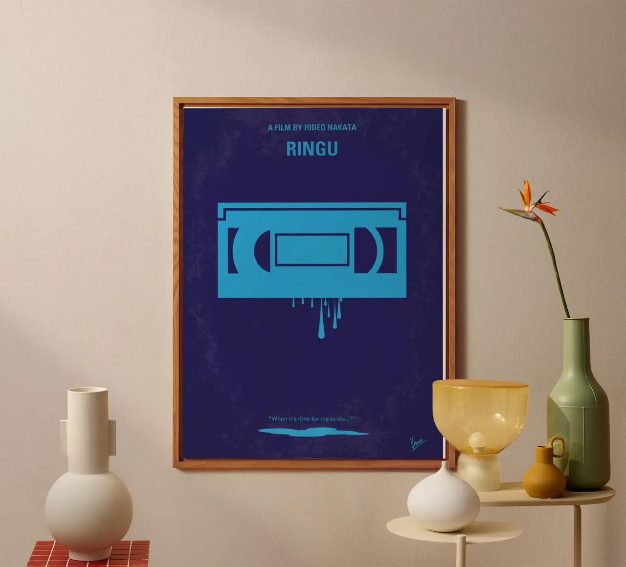 No070 My Ringu minimal movie poster alluminio dibond da Chungkong