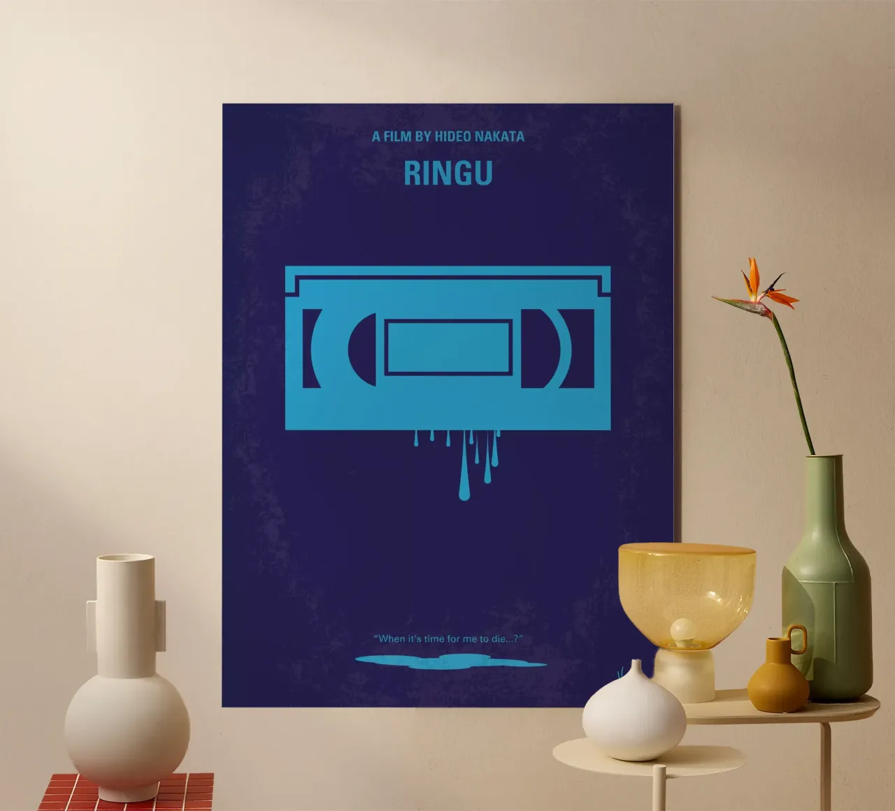 No070 My Ringu minimal movie poster alluminio dibond da Chungkong