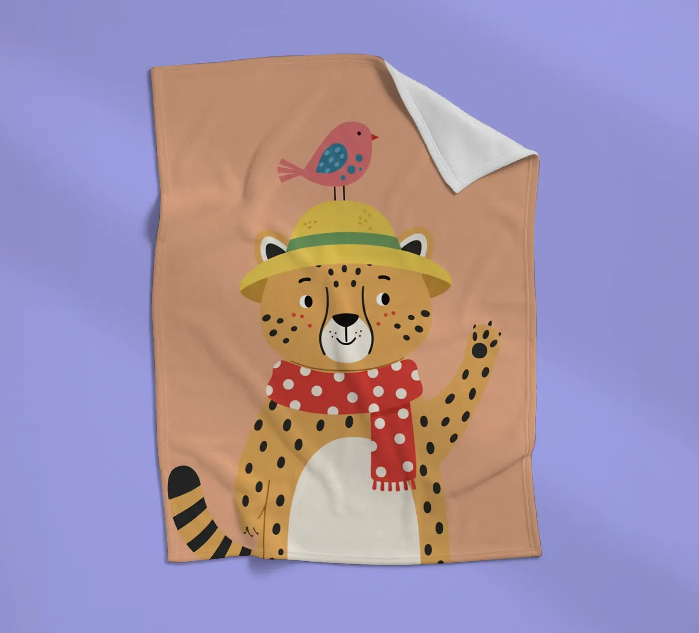 Guépard - chambre d'enfant plaid polaire de The Little Animals Club