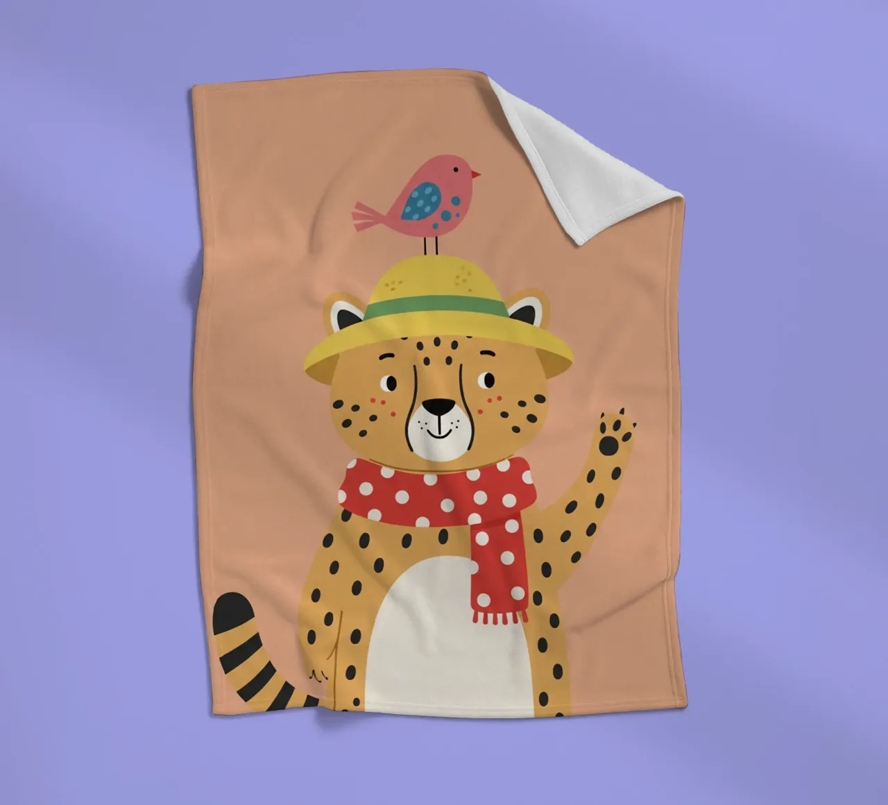 Cheetah - Kinderzimmer Fleecedecke von The Little Animals Club