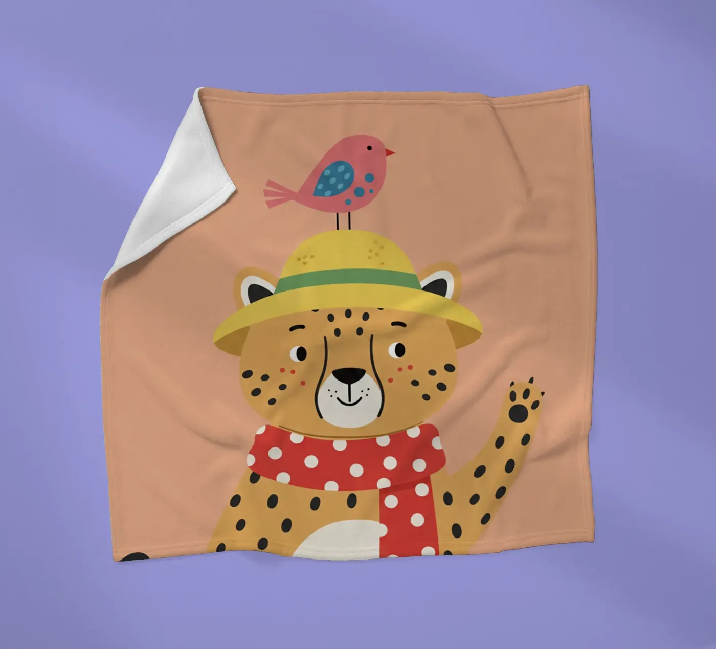 Guépard - chambre d'enfant plaid polaire de The Little Animals Club
