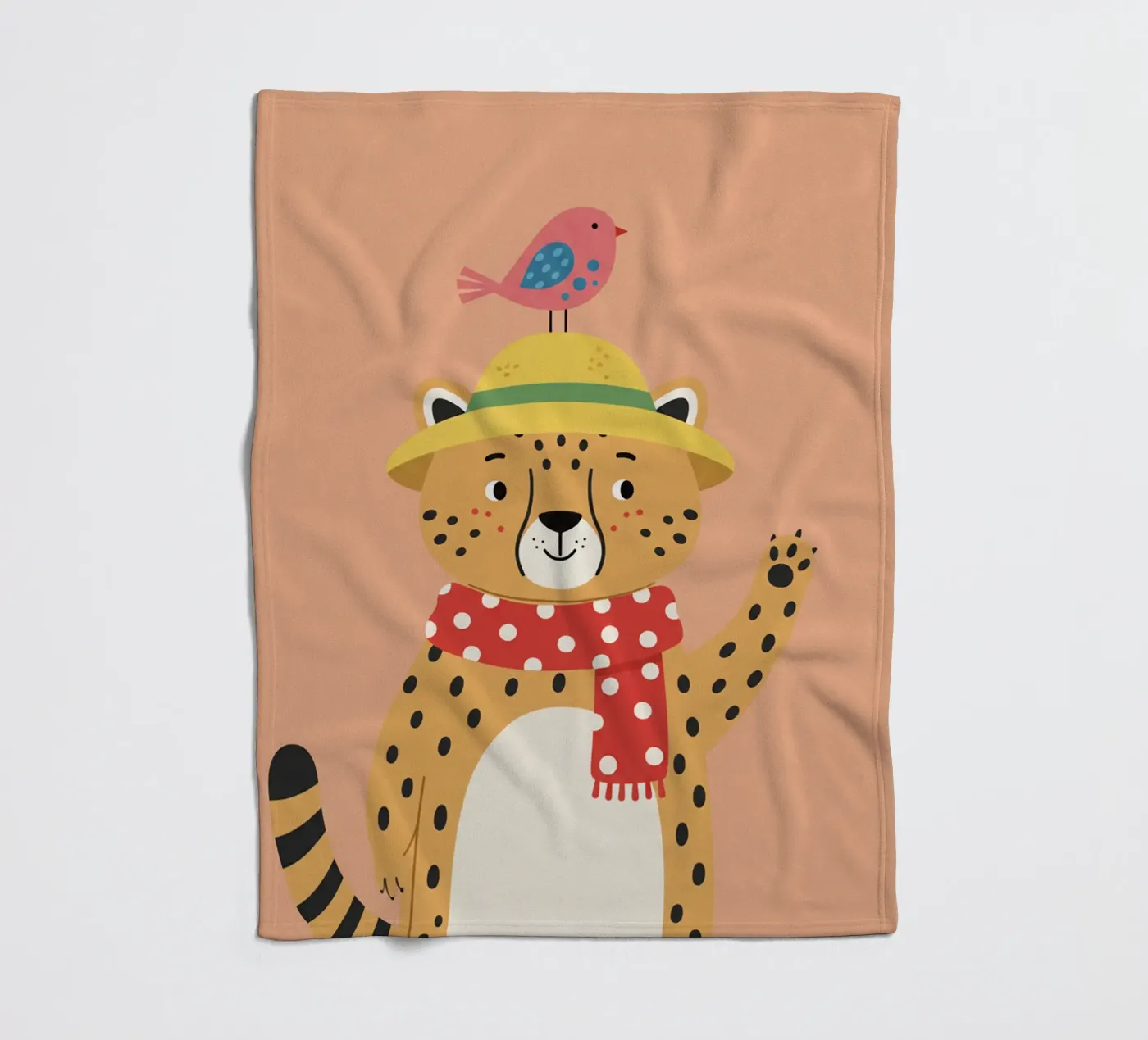 Guépard - chambre d'enfant plaid polaire de The Little Animals Club