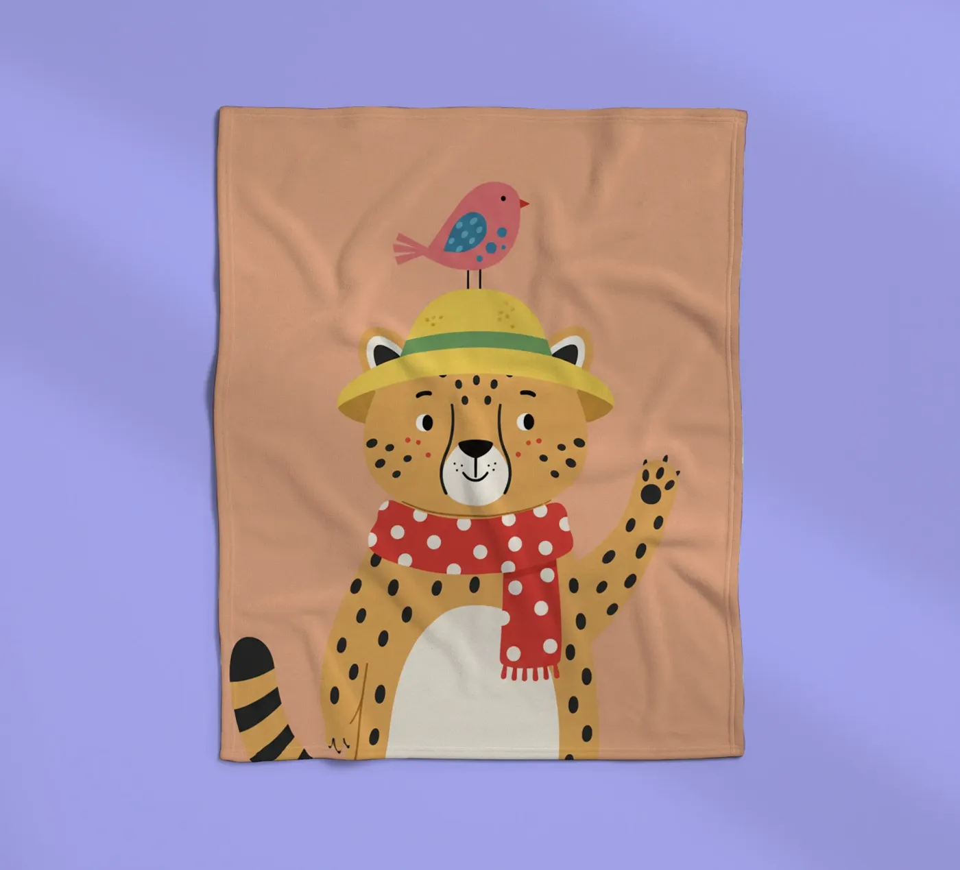 Guépard - chambre d'enfant plaid polaire de The Little Animals Club