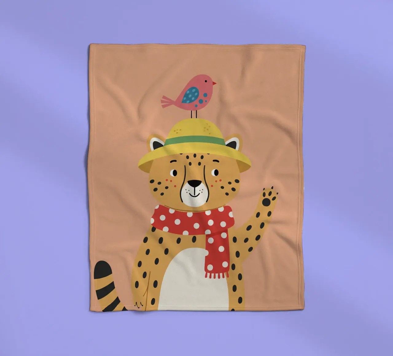 Cheetah - Kinderzimmer Fleecedecke von The Little Animals Club