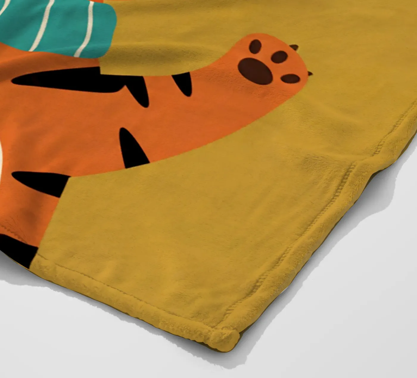 tiger - children's bedroom fleece blanket by The Little Animals Club