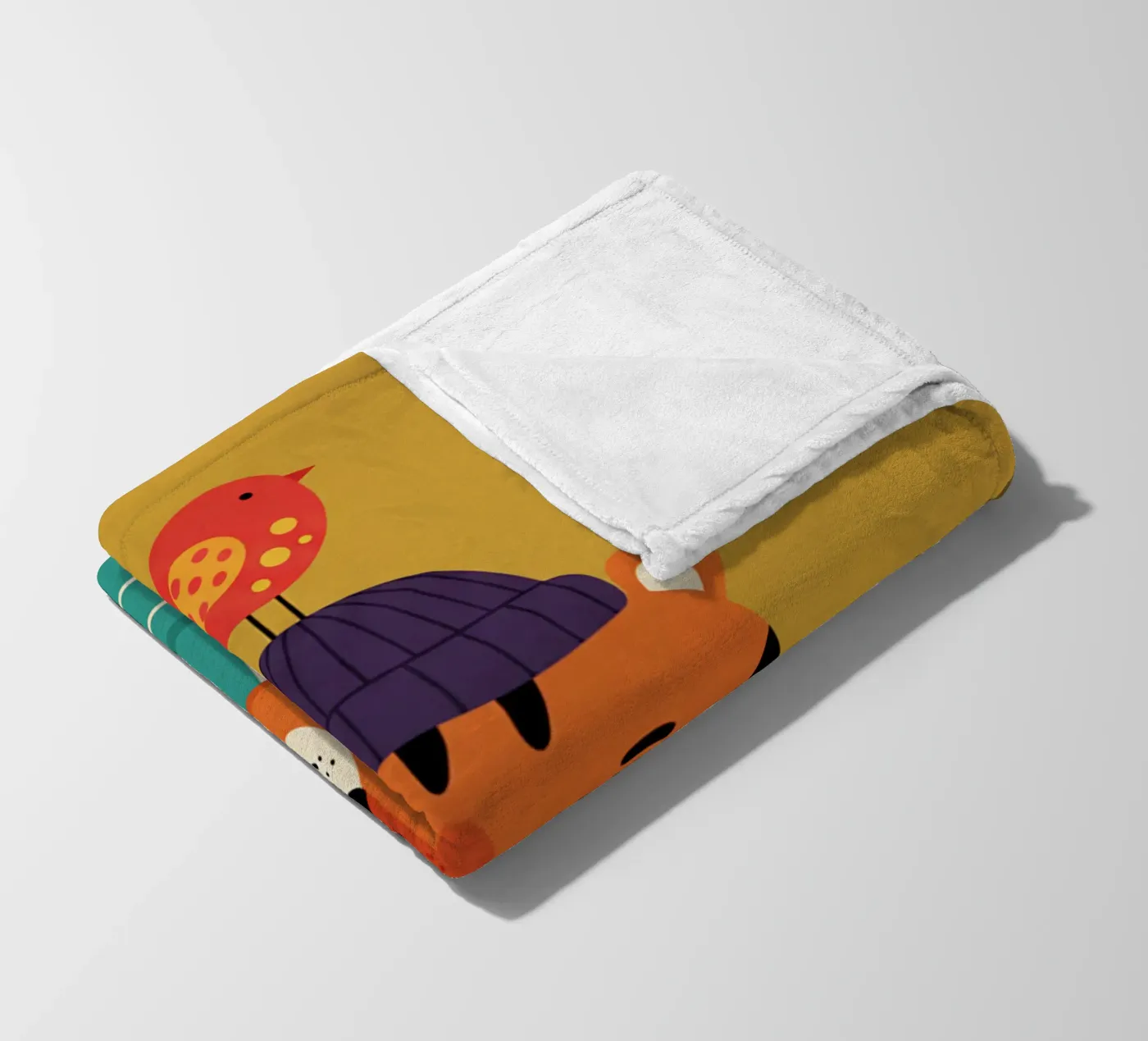 tiger - children's bedroom fleece blanket by The Little Animals Club