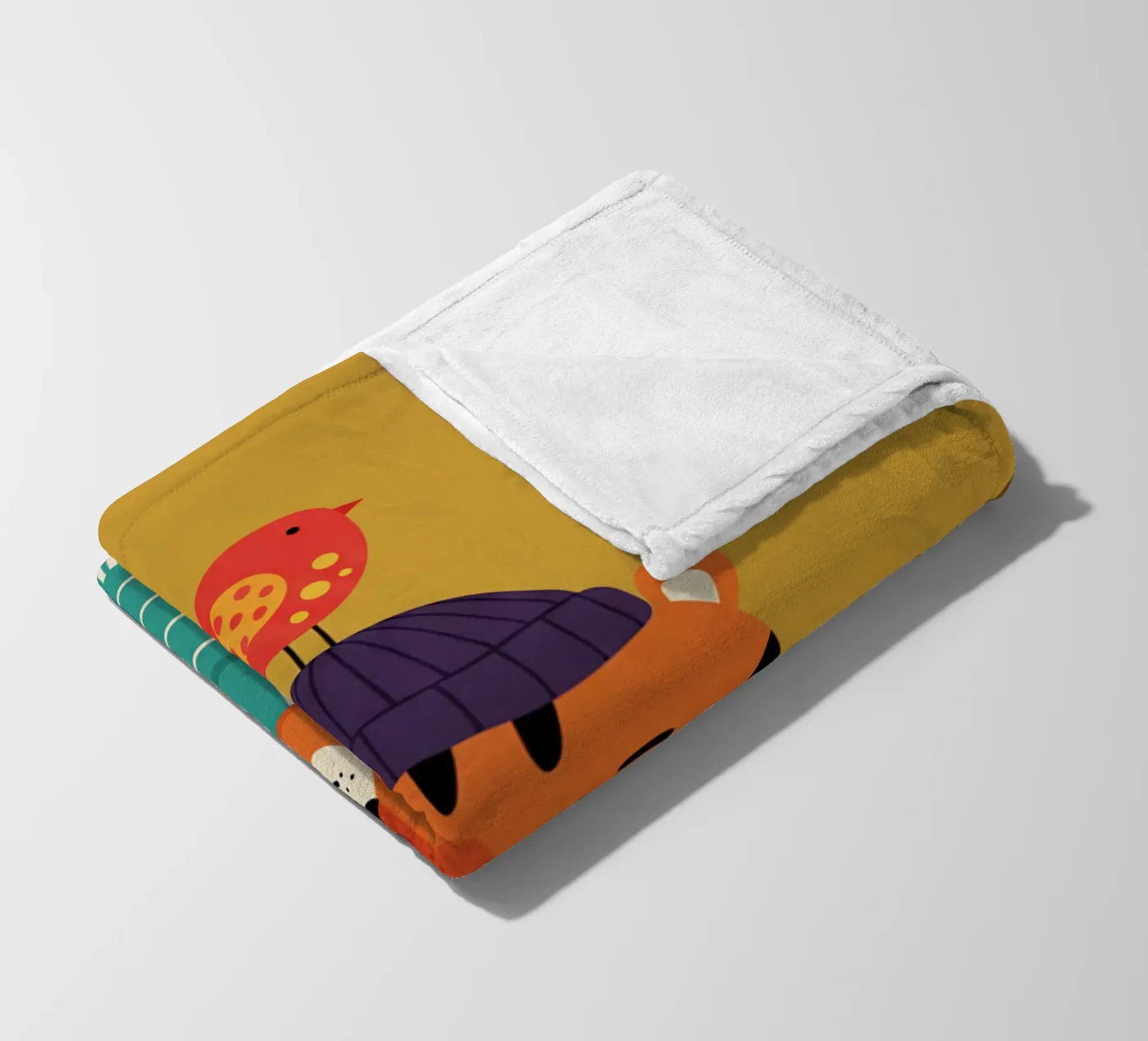 tiger - children's bedroom fleece blanket by The Little Animals Club
