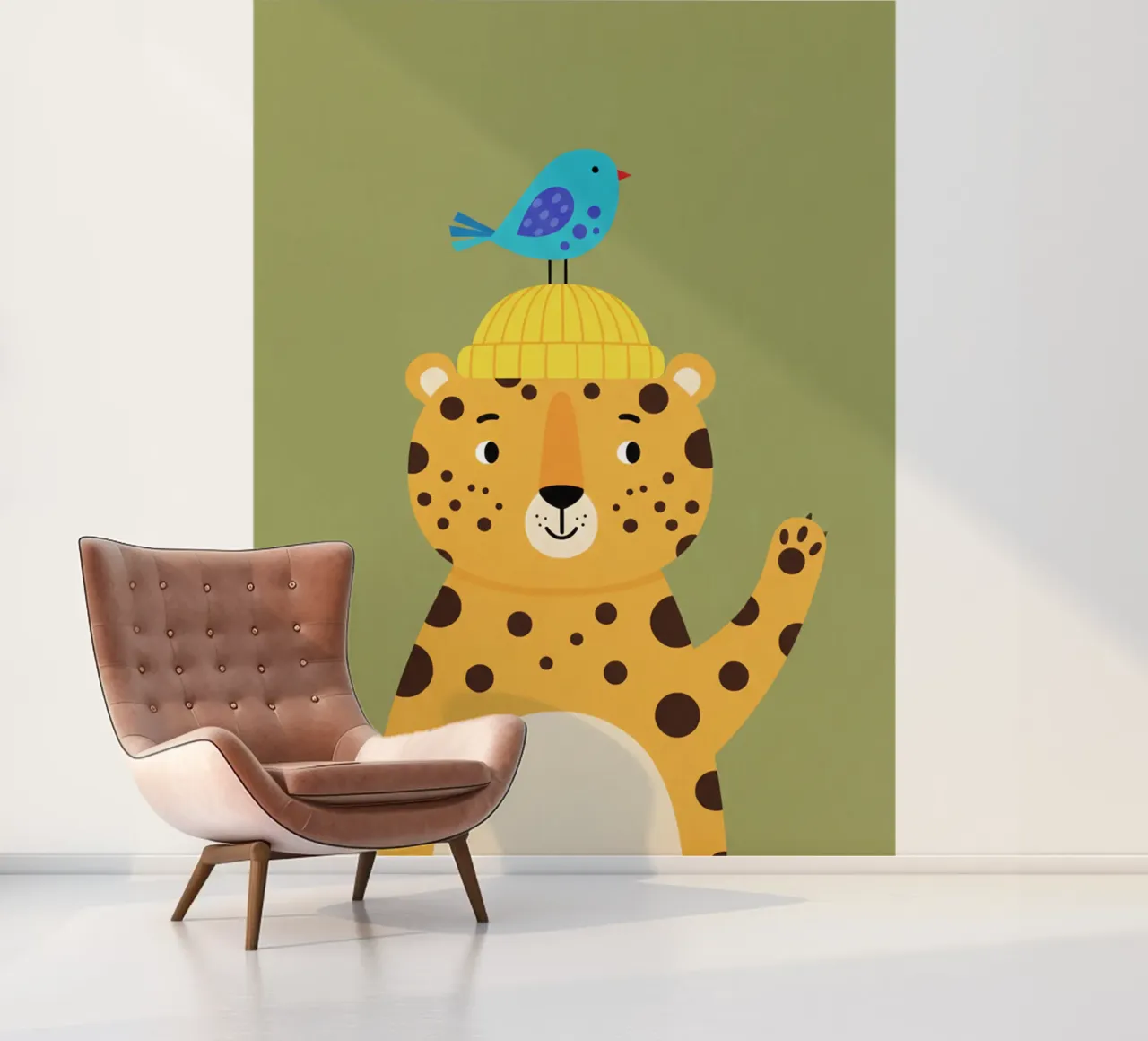 luipaard fotobehang van The Little Animals Club