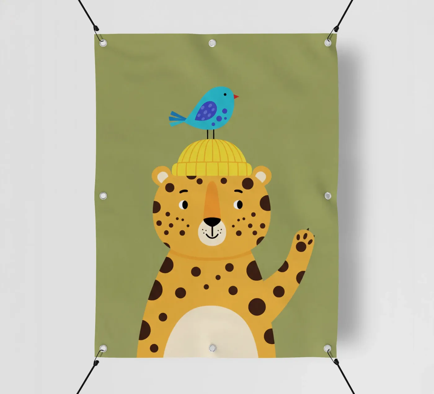 leopardo - camera dei bambini telo in pvc da The Little Animals Club