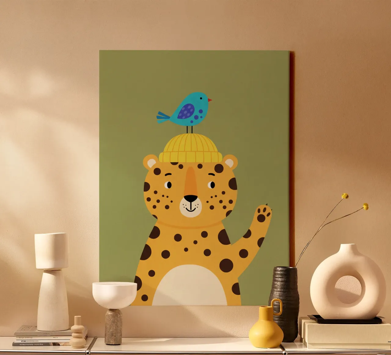 leopard canvas by The Little Animals Club
